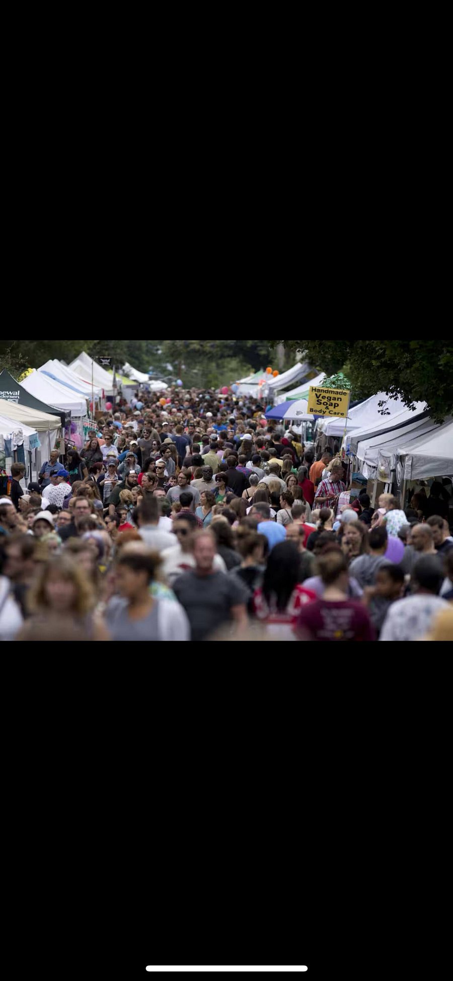 Mississippi Street Fair. The Mississippi District with restaurants, bars, coffee shops, etc. is about a 10 minute walk