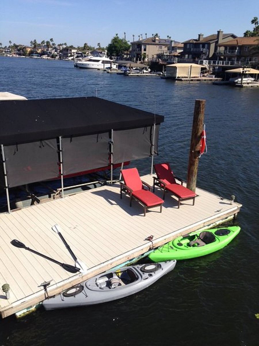 large dock on the water.  Plenty of room to dock boat