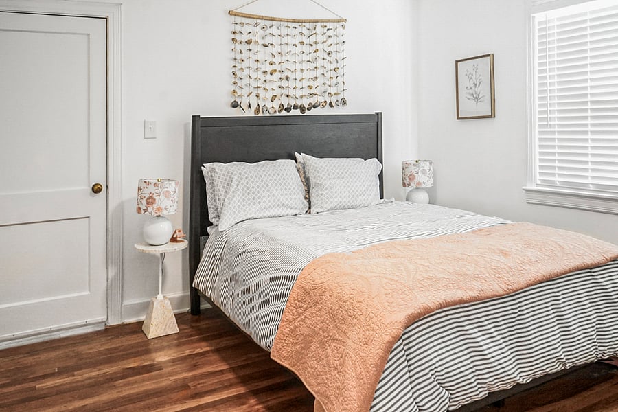 Welcome to your cosy escape! This tranquil bedroom offers a plush bed, soft linens, and inviting decor, creating the perfect space for a peaceful and refreshing night's sleep. 