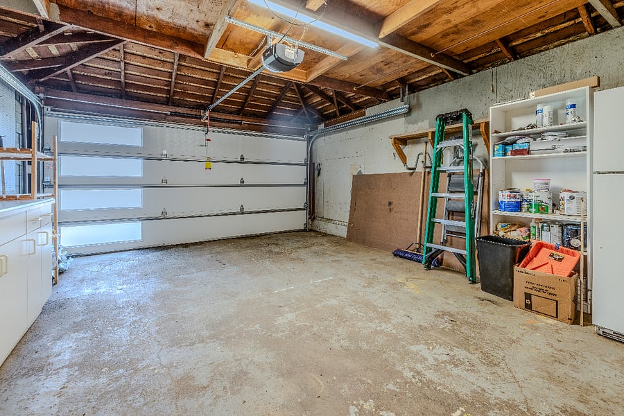 Spacious garage with ample storage