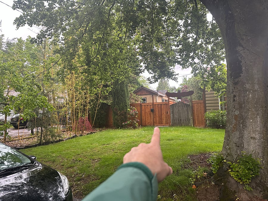 View from the street. I plan on putting a driveway and walkway in during the summer (of 2025).