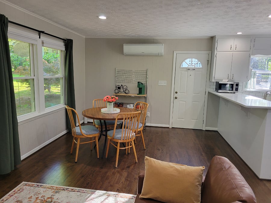 Dining table and beverage bar