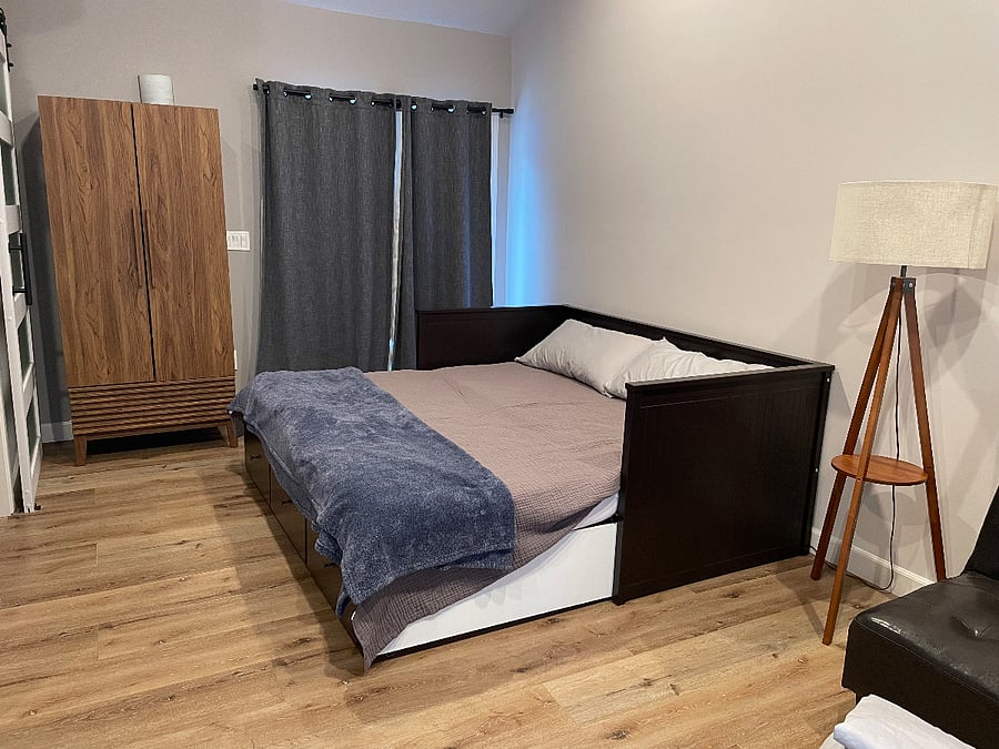 KING bed set up