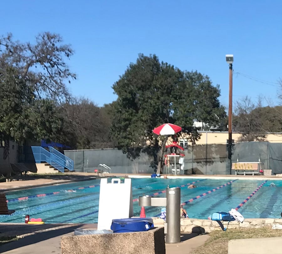 Big Stacy swimming pool and park two minute walk from the house.