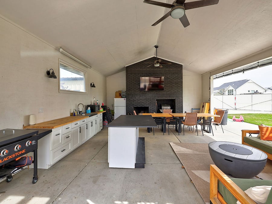 This area we call the "Bowery". It is a great gathering place. We would be happy to share this space with the tenants, but would ask for privacy if our family is using it. We also ask that there are no party's or gatherings with friends without prior authorization. We use this area often!