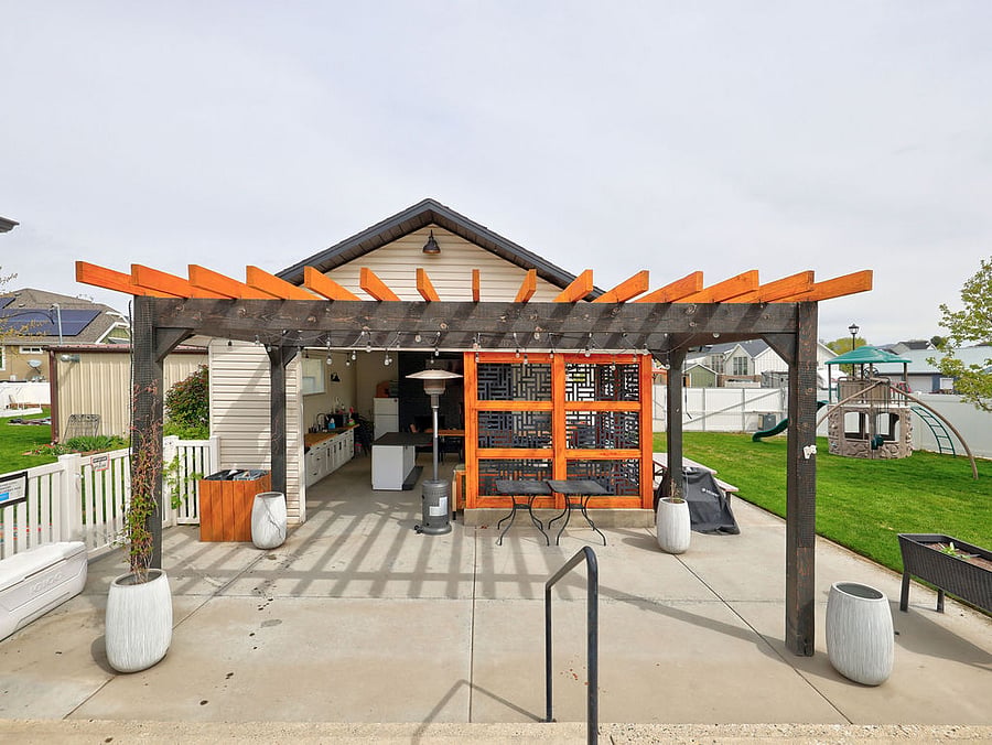 This area we call the "Bowery". It is a great gathering place. We would be happy to share this space with the tenants, but would ask for privacy if our family is using it. We also ask that there are no party's or gatherings with friends without prior authorization. We use this area often!