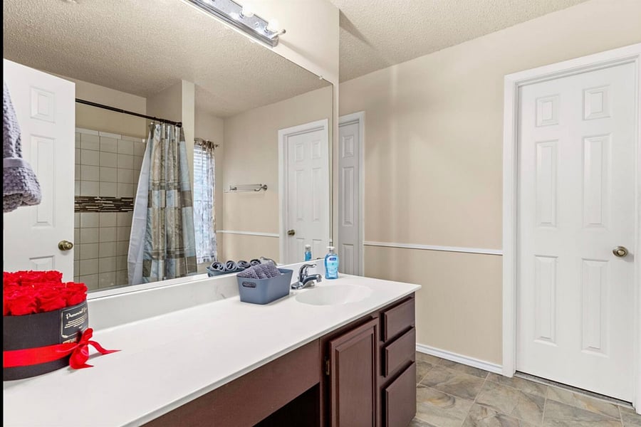Second Floor - Master bathroom. All beddings, towels and furniture are brand new.