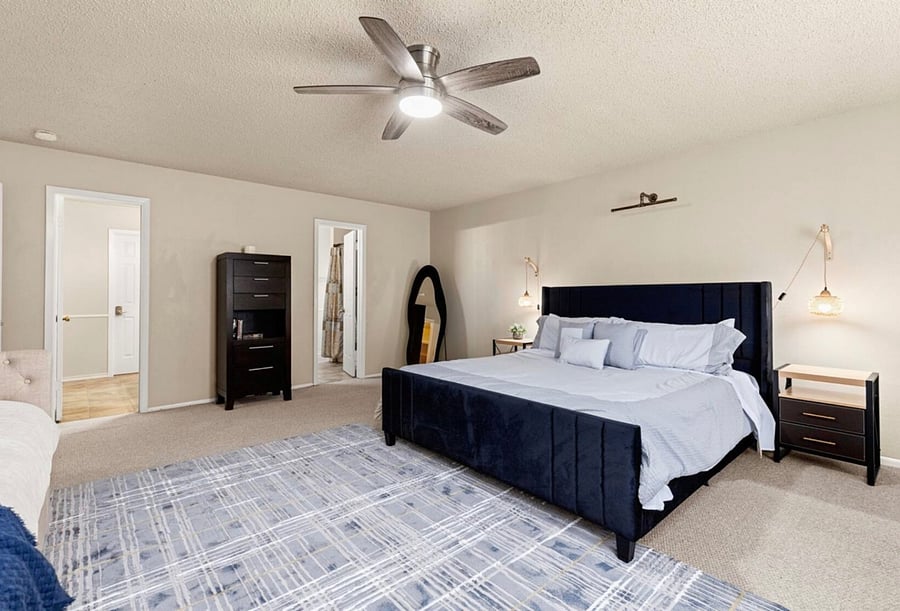 Second Floor - Master bedroom. All beddings, towels and furniture are brand new.