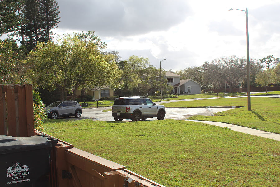 Assigned parking spaces in the rear of the property.