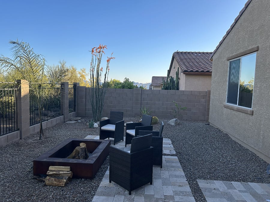 South East facing from patio