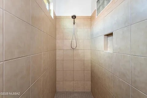 Huge walk in shower with awesome pressure!  You feel like you're showering outside, and there can be days you just don't want to leave it!