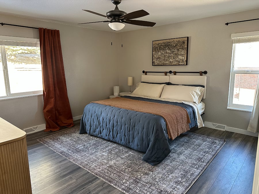 Bedroom with King sized bed