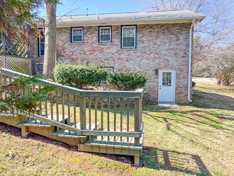 Exterior stairs leading to your private entrance.