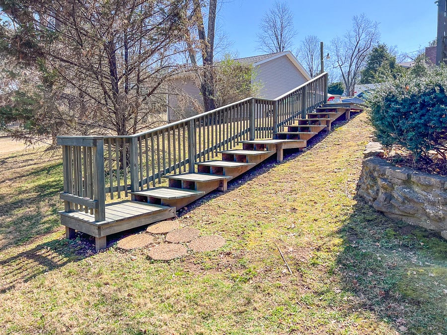 Exterior stairs leading to your private entrance
