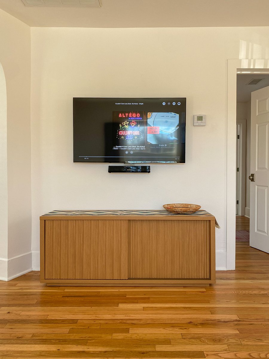 50" Roku TV with sound bar.