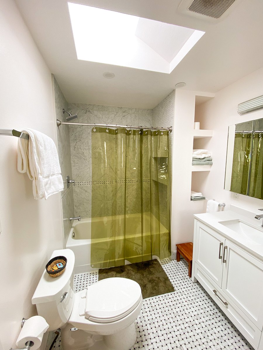 Bathroom with skylight.