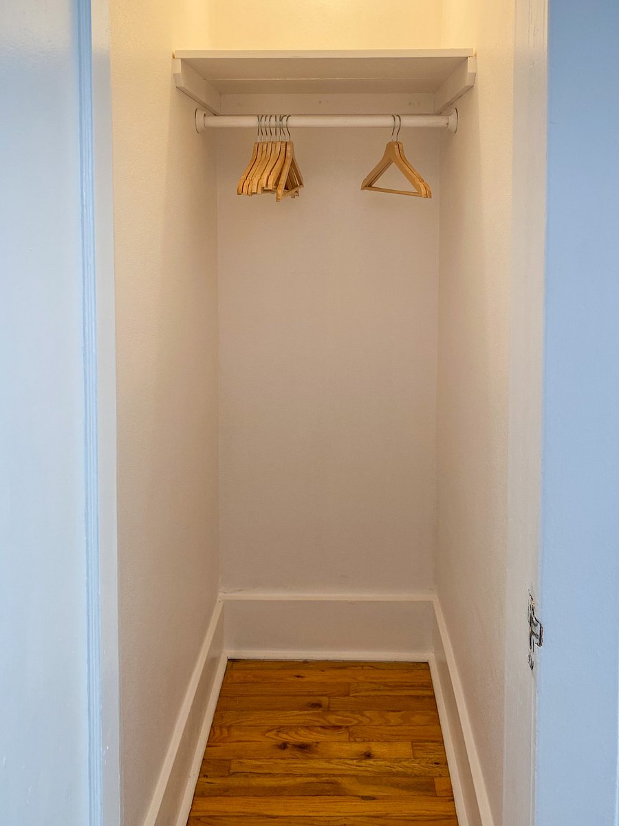 Rio Room - has sizable closet and hangers.