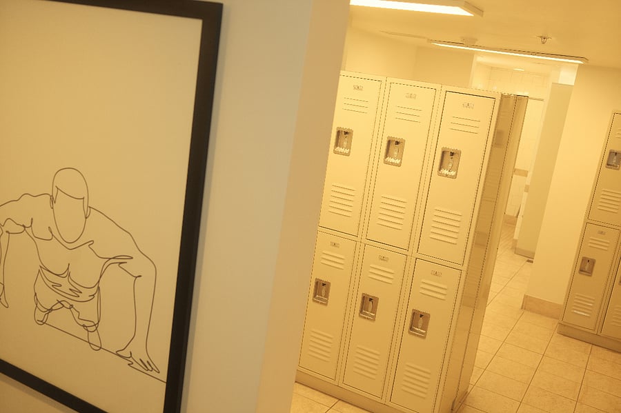 gym locker at apartment