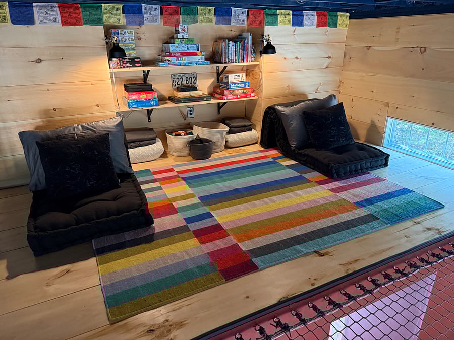 Seated position for loft cushions
