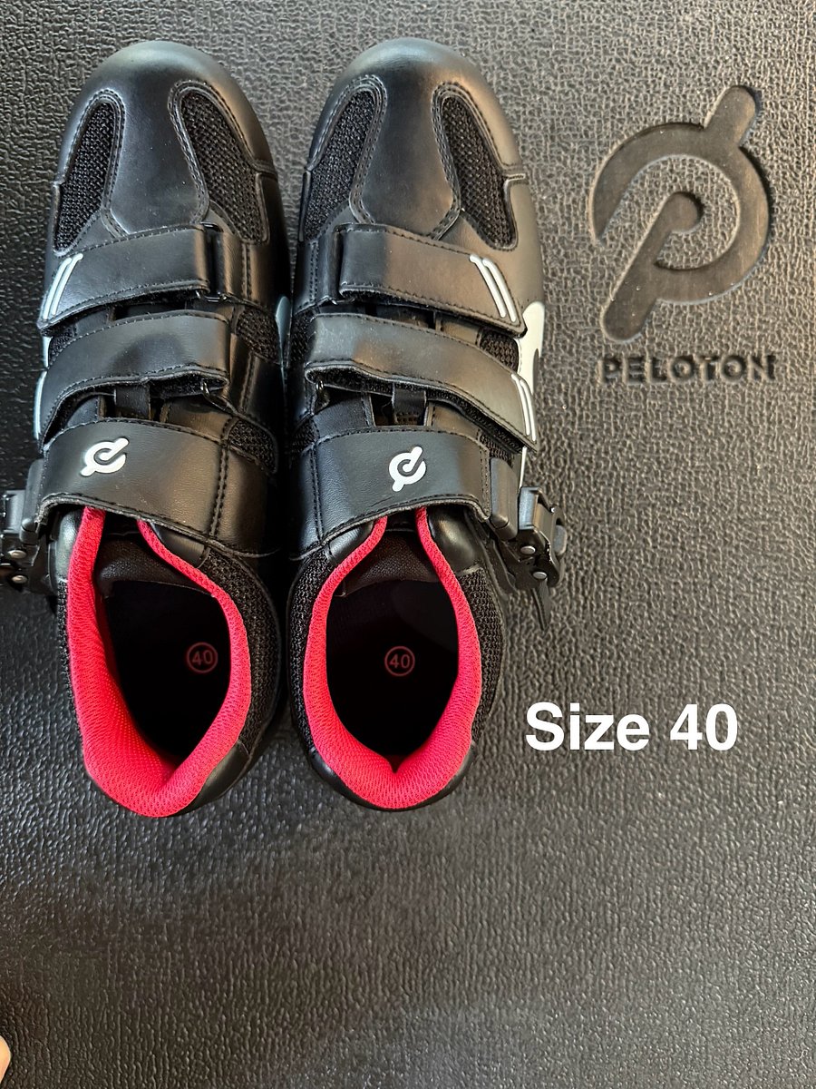Peloton shoes size 40 or 7 1/2 womens I believe.