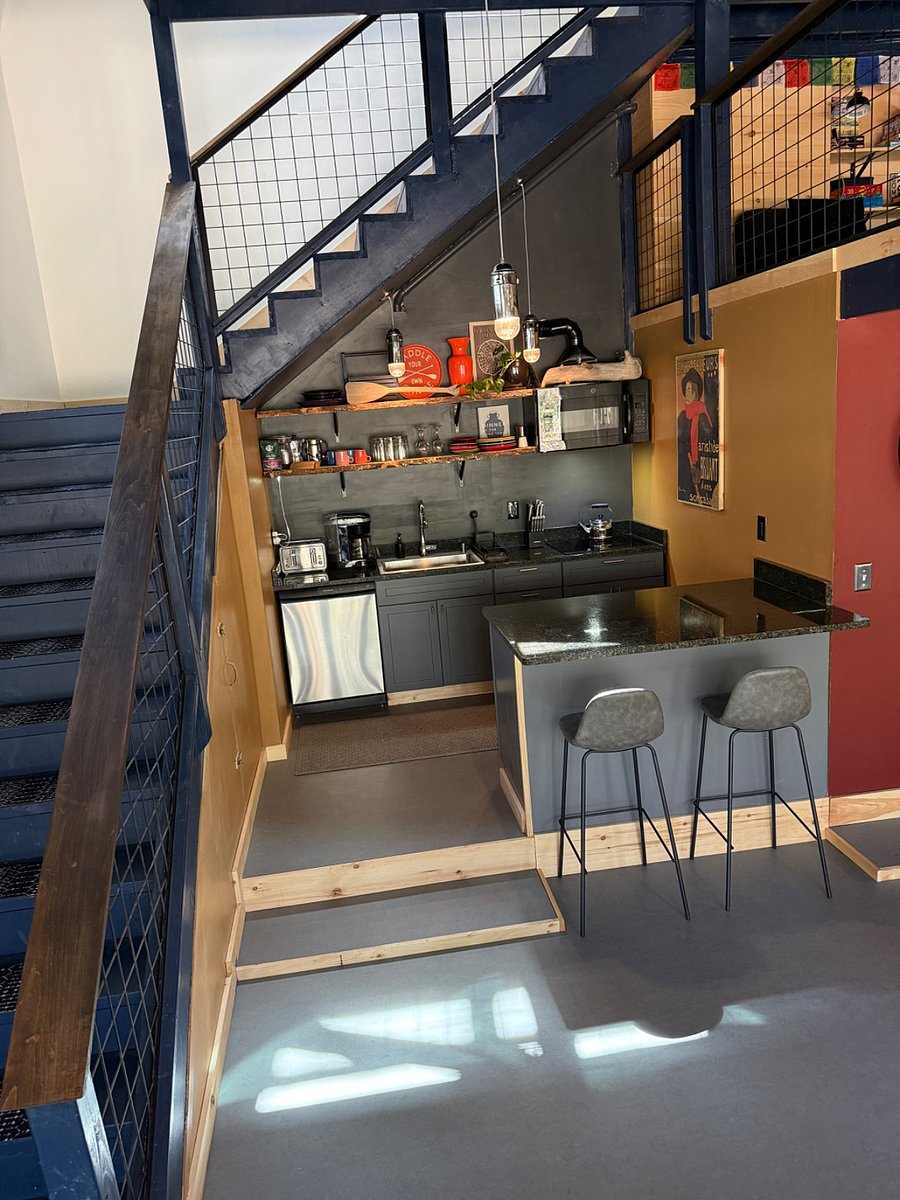 Kitchen and stairs to second floor