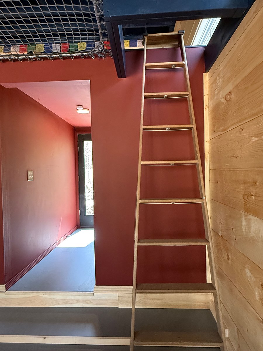 Ladder to the loft in the first floor