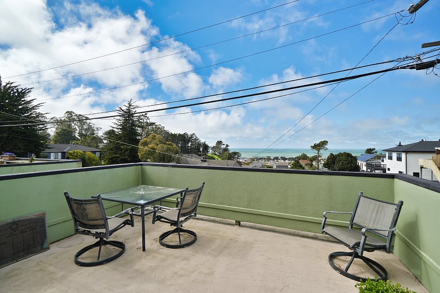 Ocean view from private balcony.