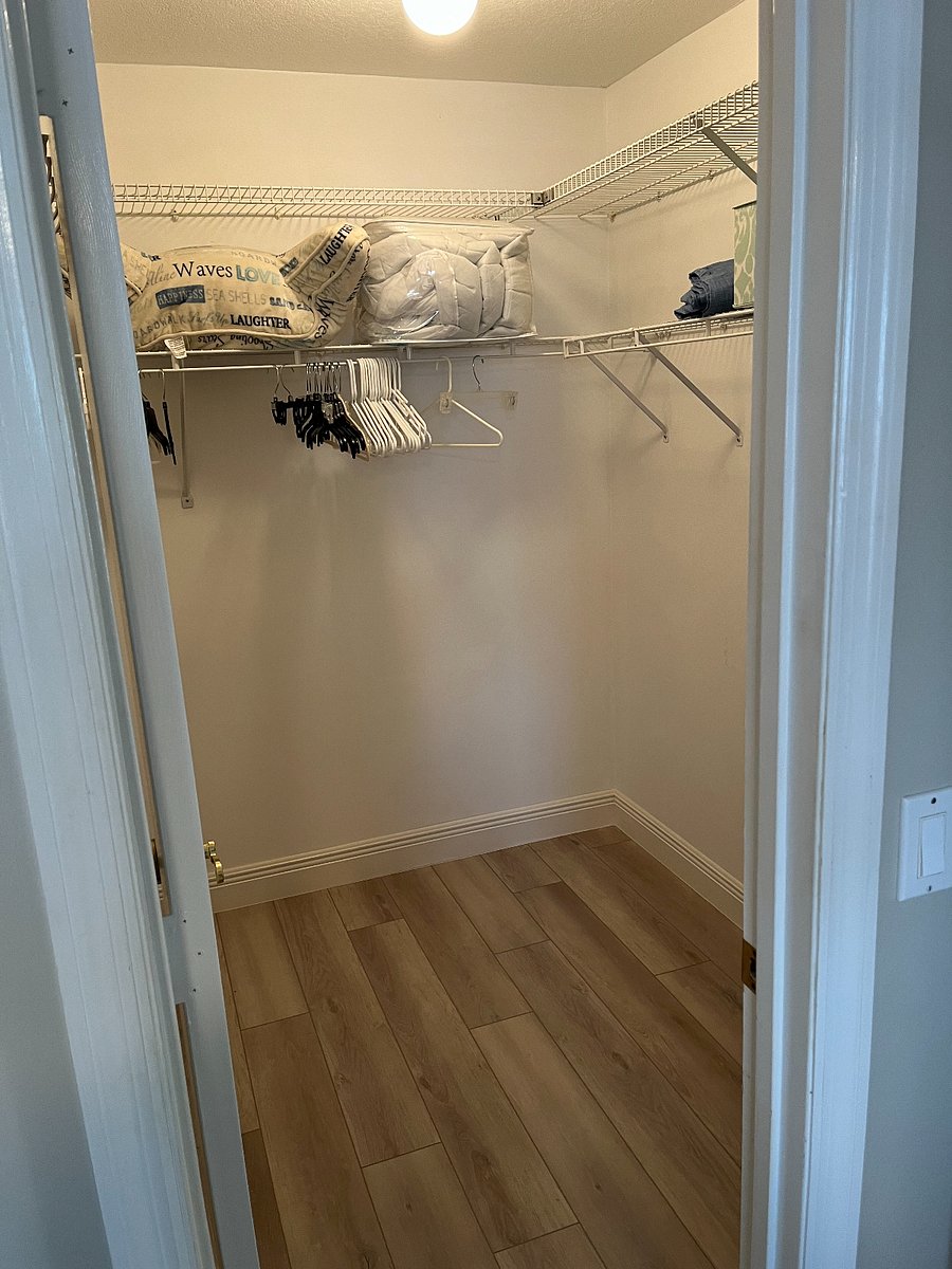 Walk in closet in Master bedroom.