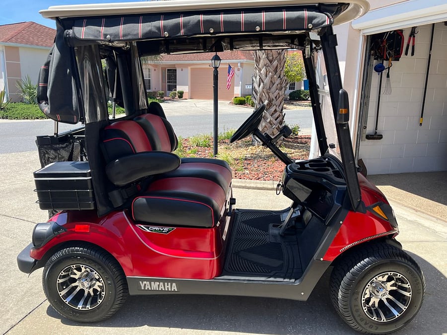 Gas golf cart included with rental.