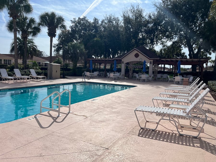 Neighborhood park/pool is 5 houses away and is never crowded.