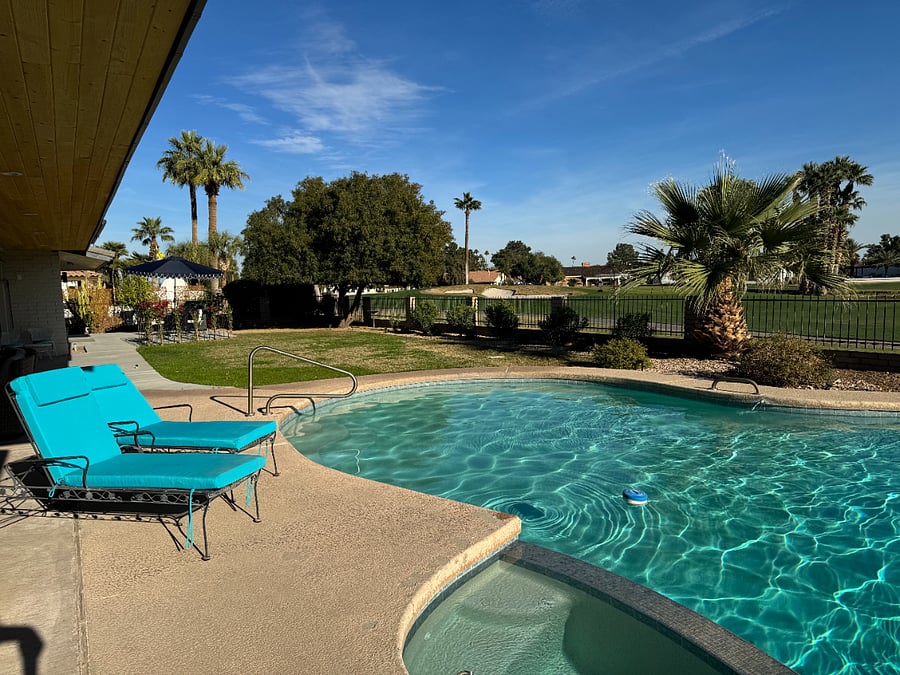 Relax and rest as you soak in the AZ sun by this beautiful pool, accessible from both the main house and the casita. 