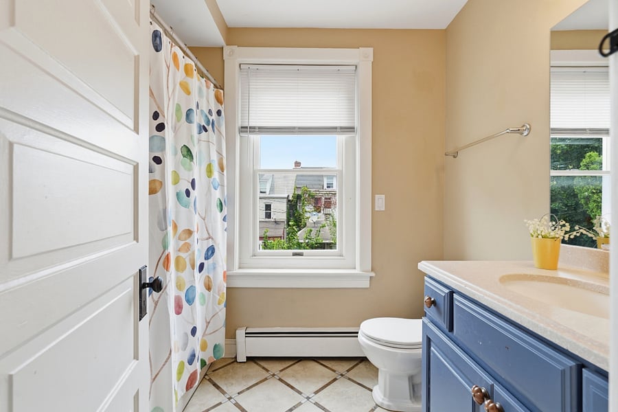 2nd floor bathroom with full tub and shower