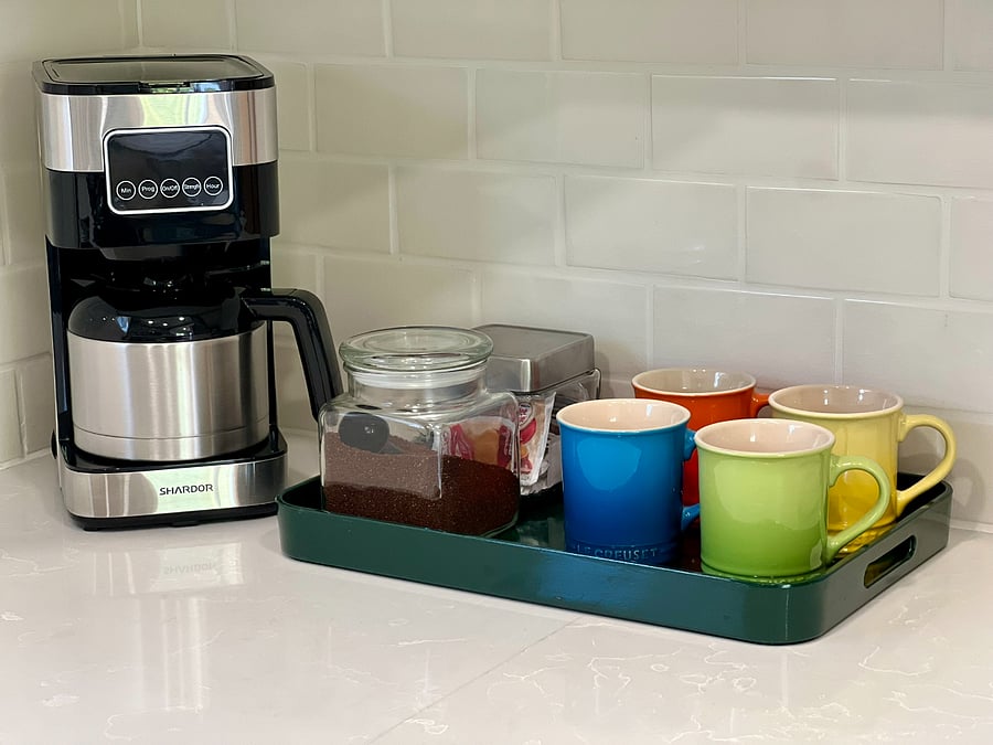 We provide starter supplies of coffee, tea and other necessities to get you going.