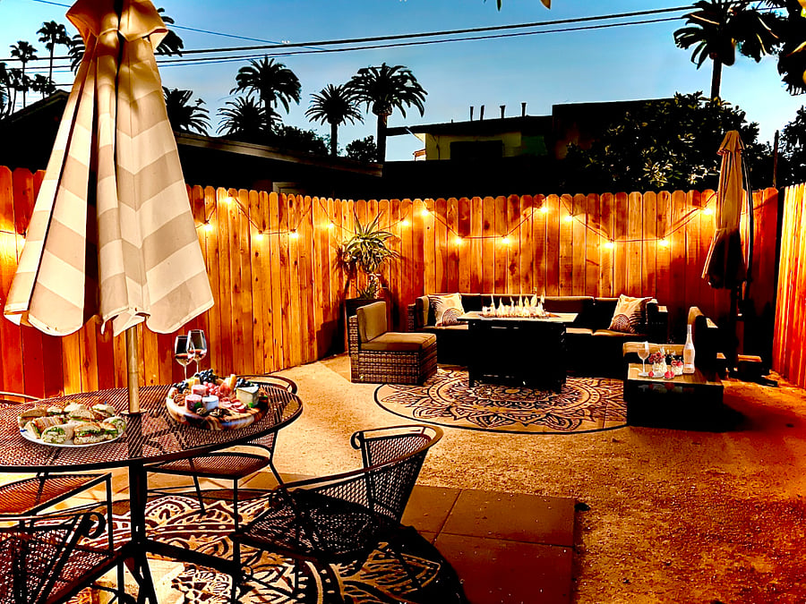 Evening vibes with fairy lights.