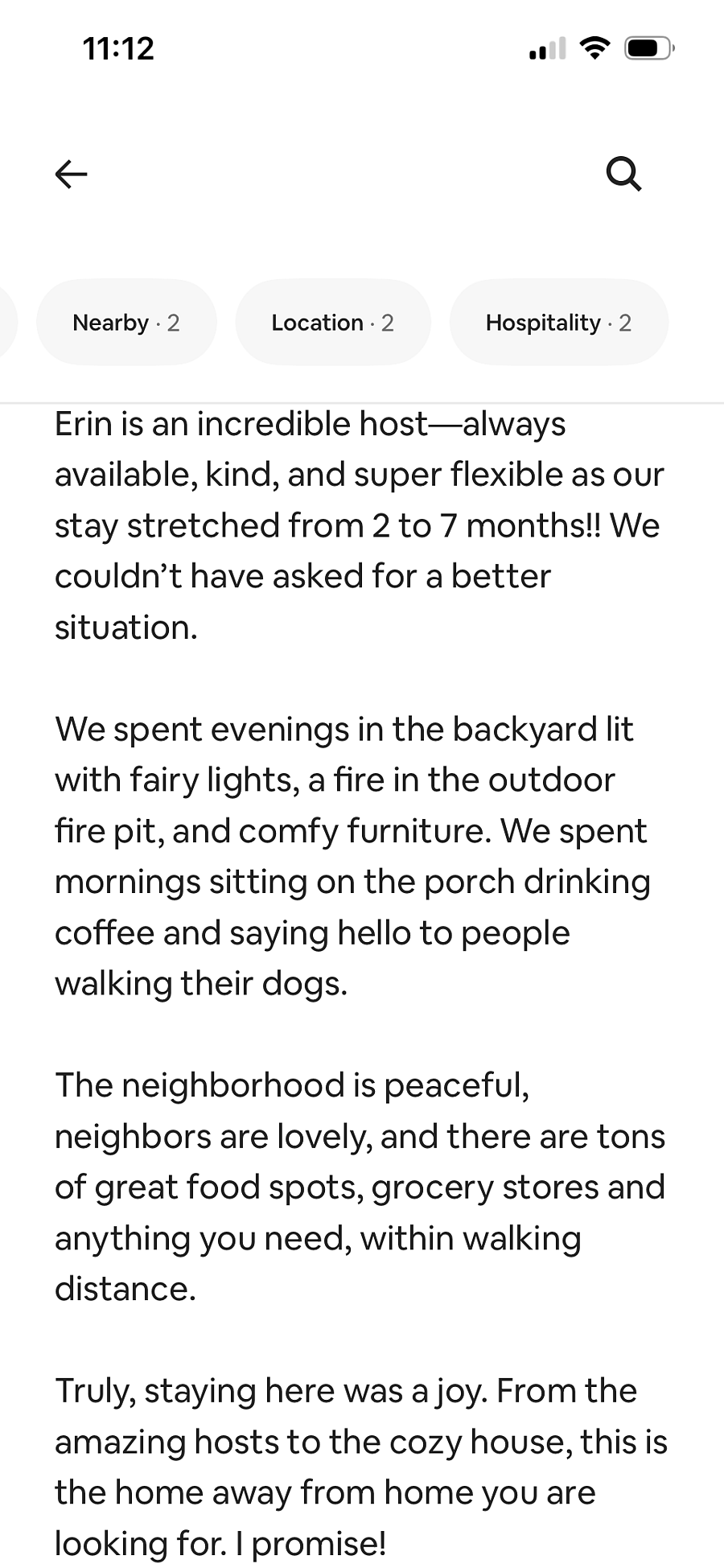 Dianas Airbnbs review