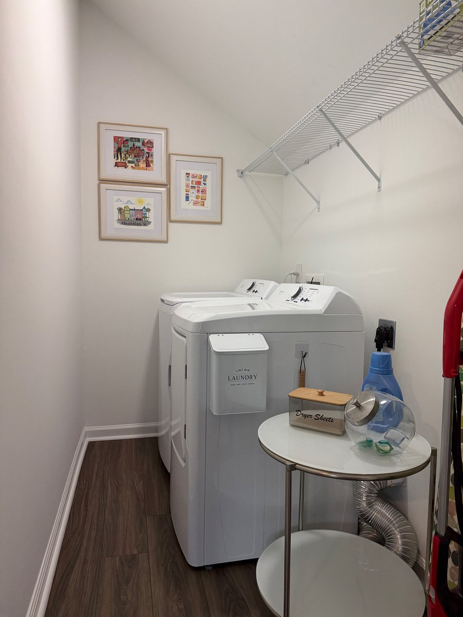 Full Sized, in unit washer and dryer. We'll start you off with some essentials to get you started.