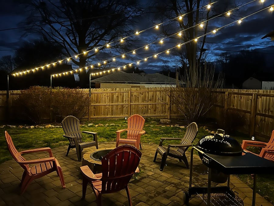 Fire pit on property