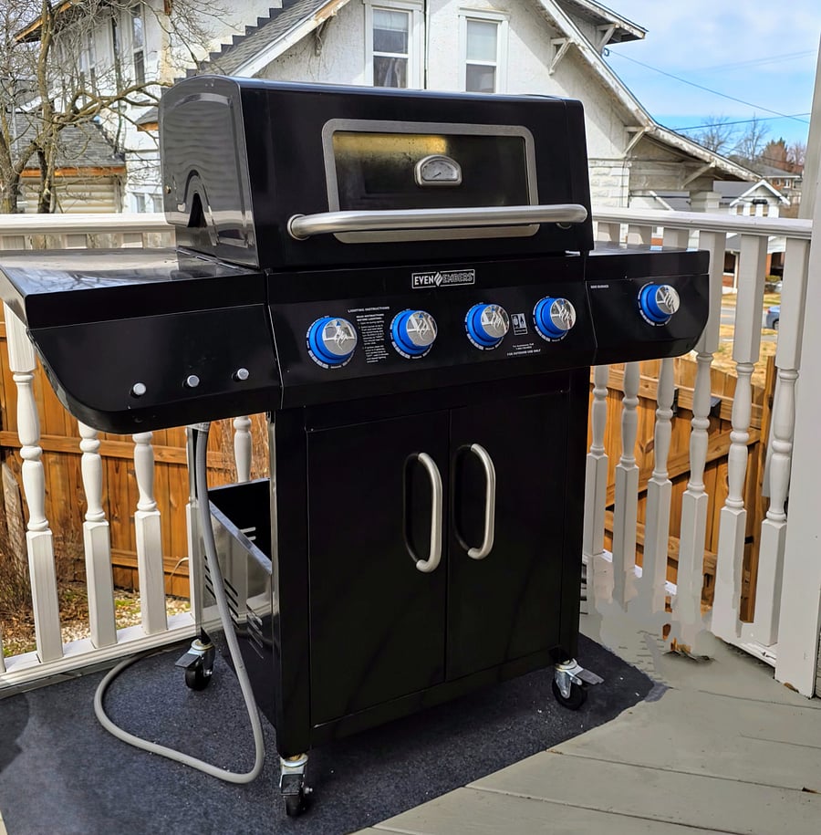Hardwired gas grill