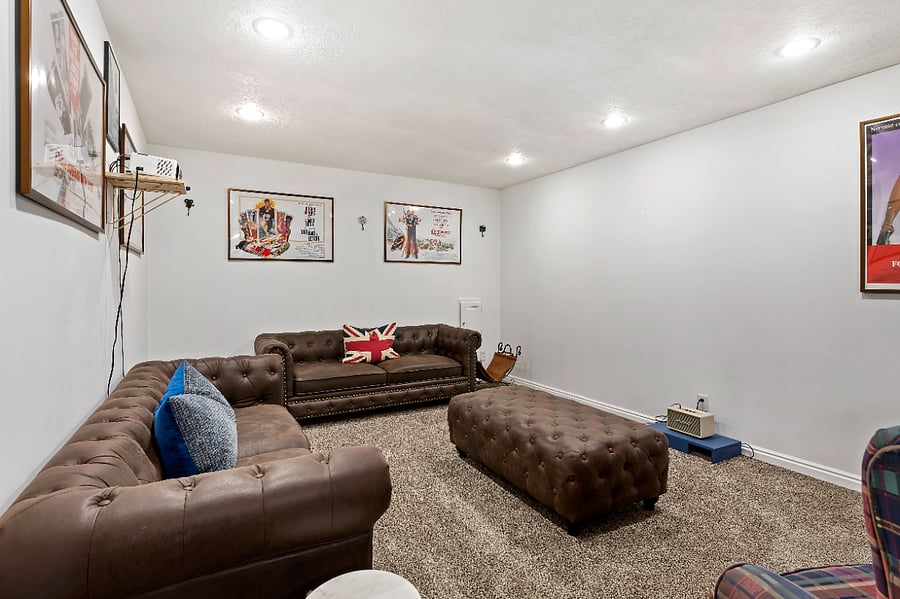 Media room with projector