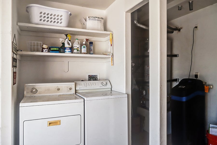 laundry in garage