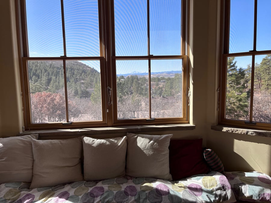 Master bedroom window seat