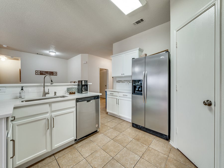 Full size fridge and dishwasher 