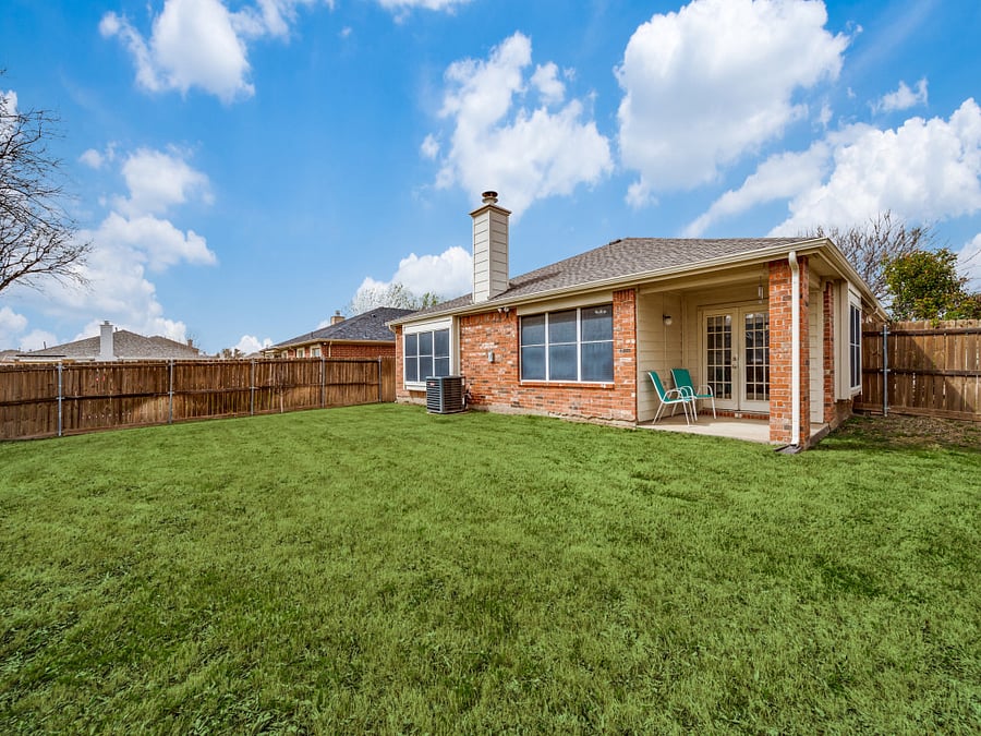 Large back yard