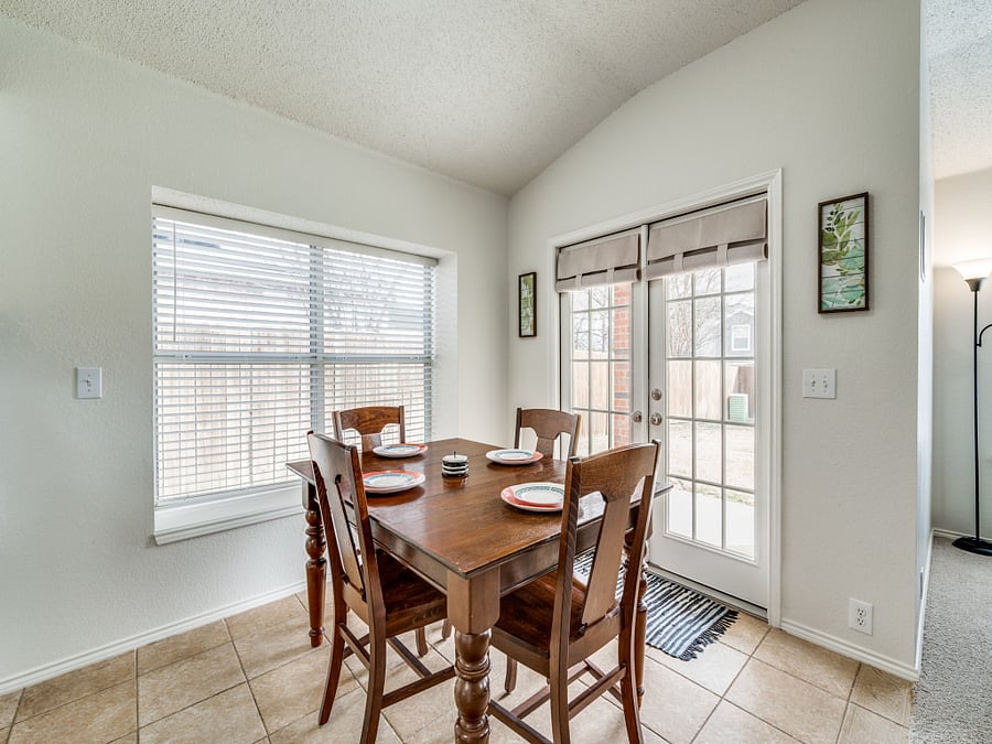 Dining area with lots of light