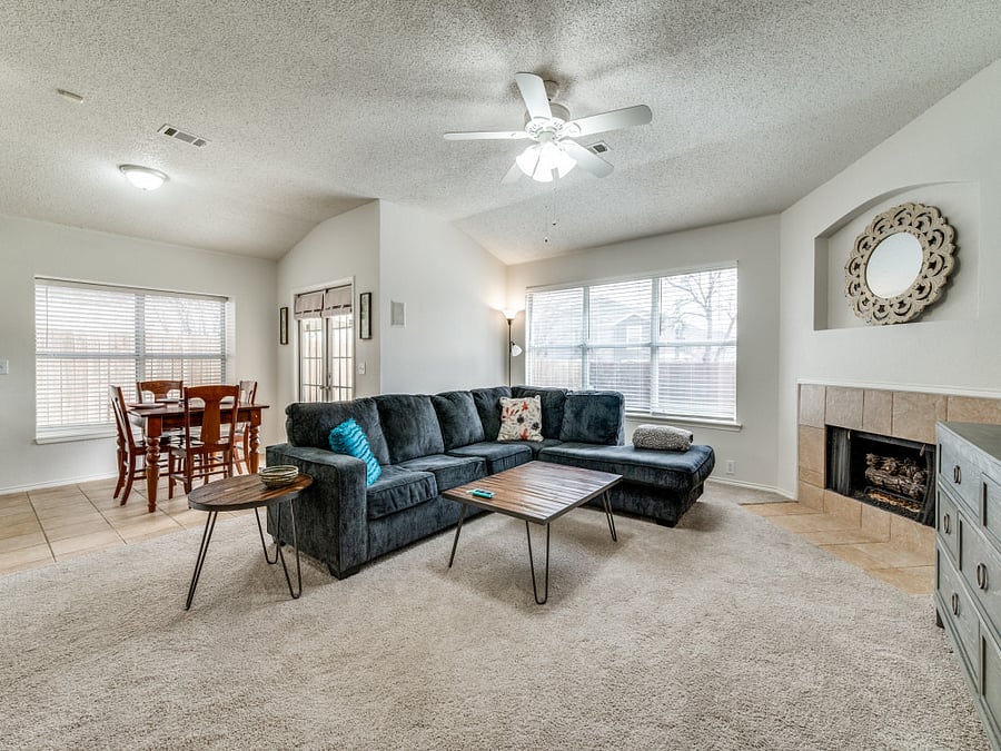 Shared living room with tons of natural light