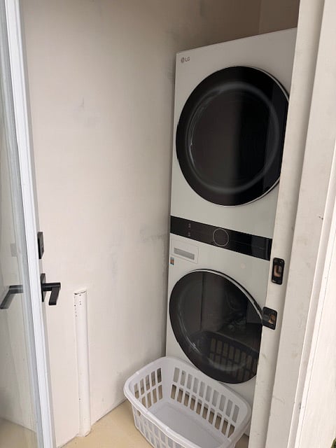 Dedicated in unit laundry room