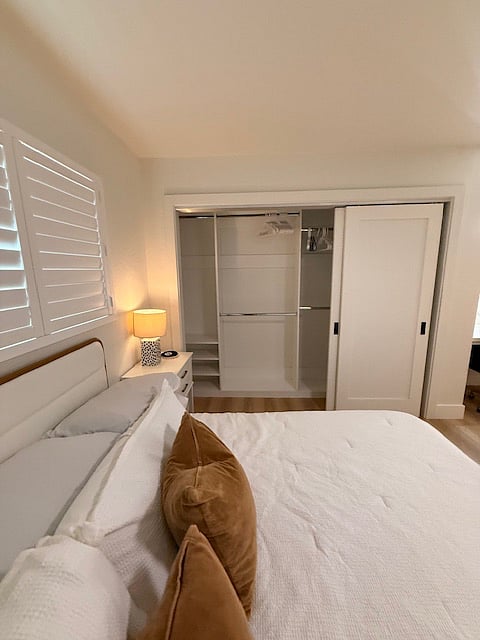 Large closet with custom closet system