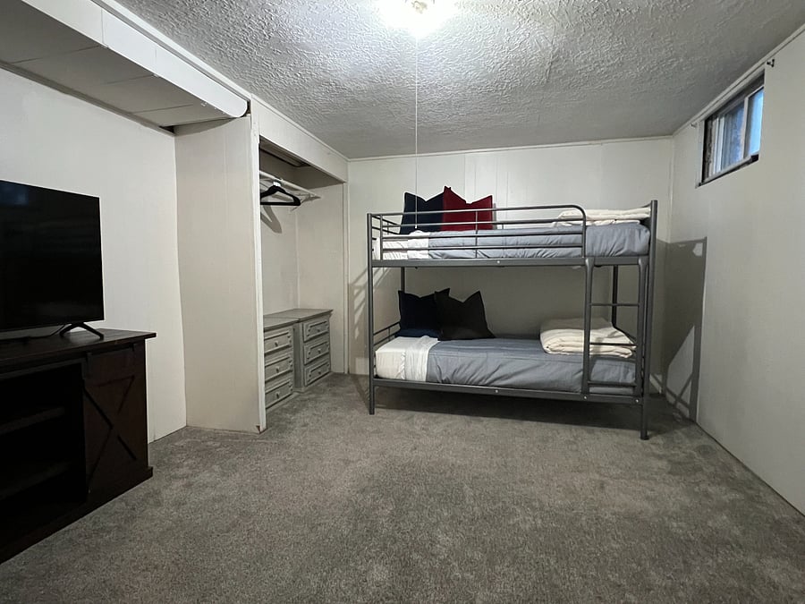 3rd bedroom with large Samsung Smart TV
