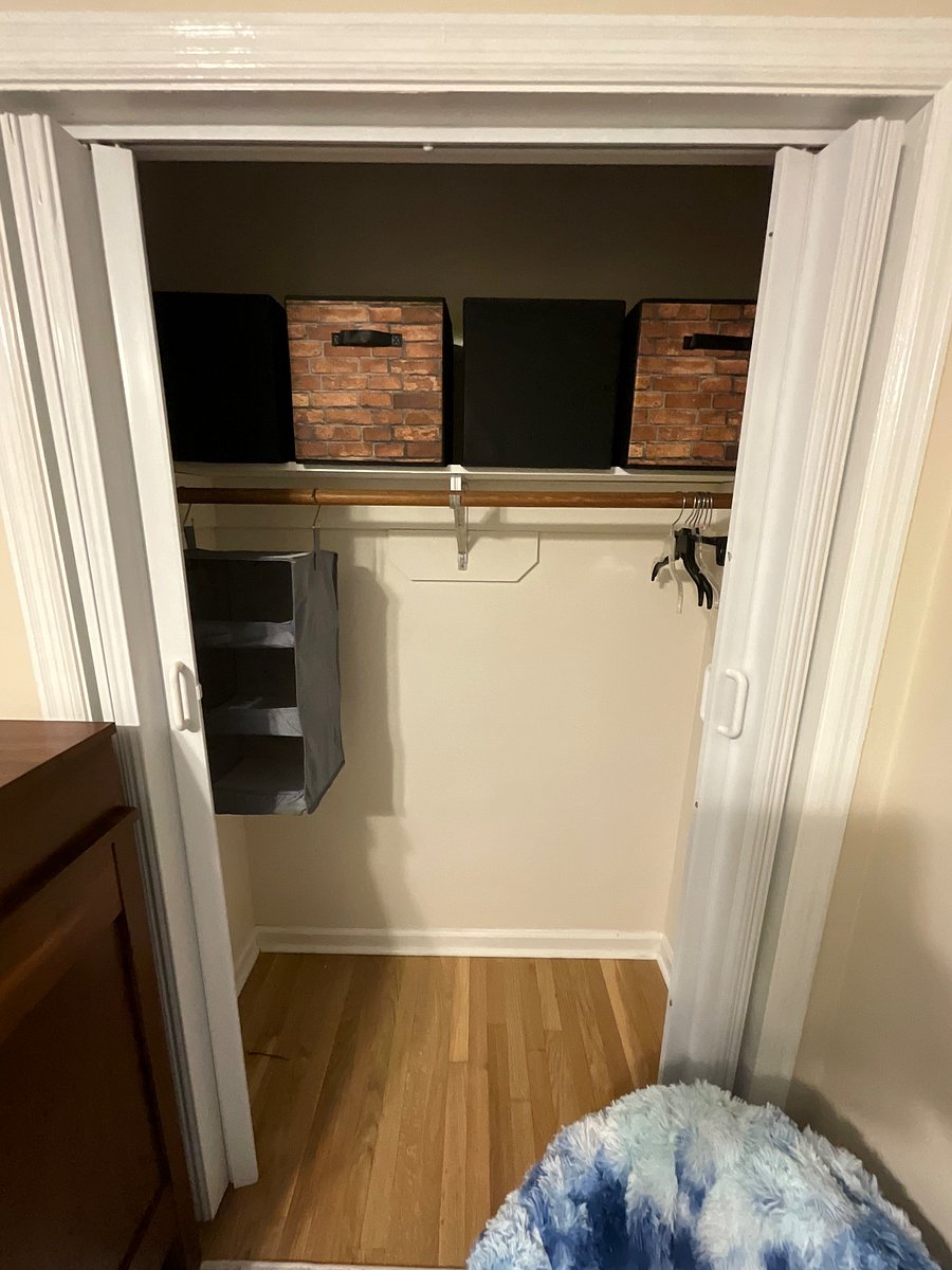 Large closet with plentiful storage
