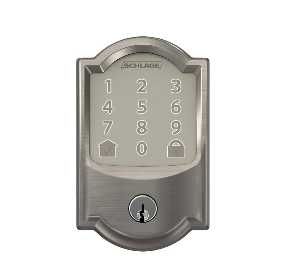 Keyless smart lock on front door for virtual access anytime with no physical key needed